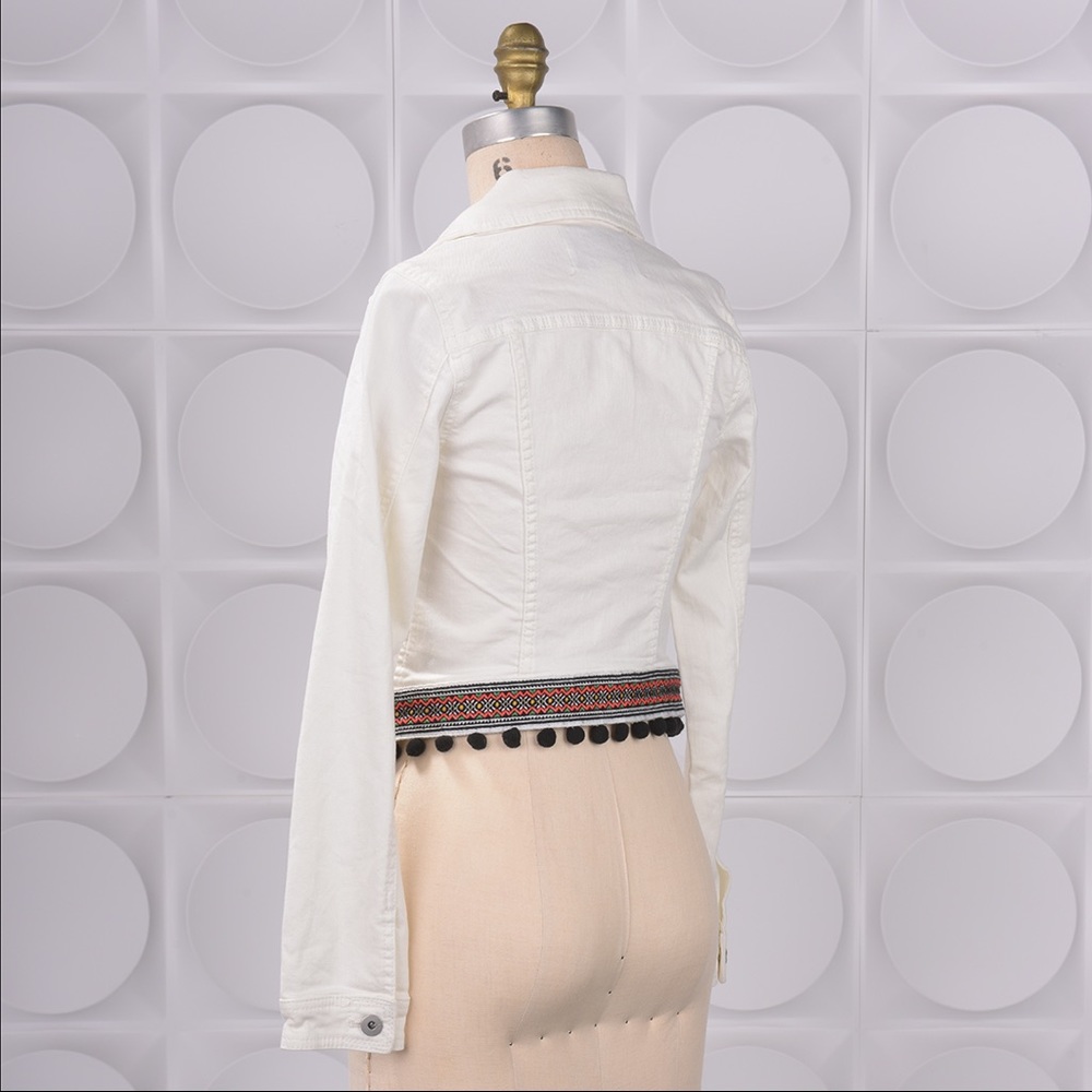 White Denim Anthropologie Jacket sz XXS | Pilcro and the letterpress - Picture 2 of 3